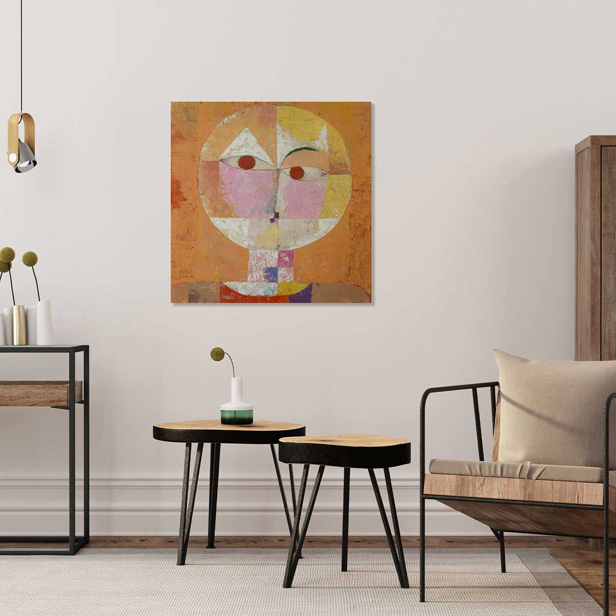 Tableau d'art classique Senecio de Paul Klee tableau alu dibond, HEXOA