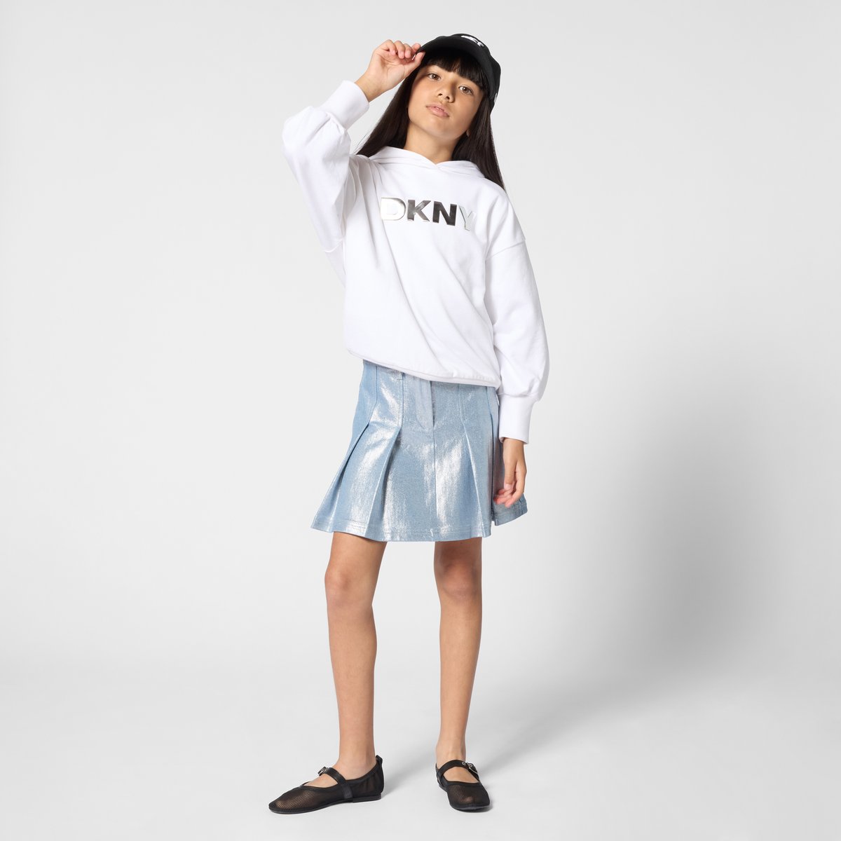 Jupe plissée silver, DKNY