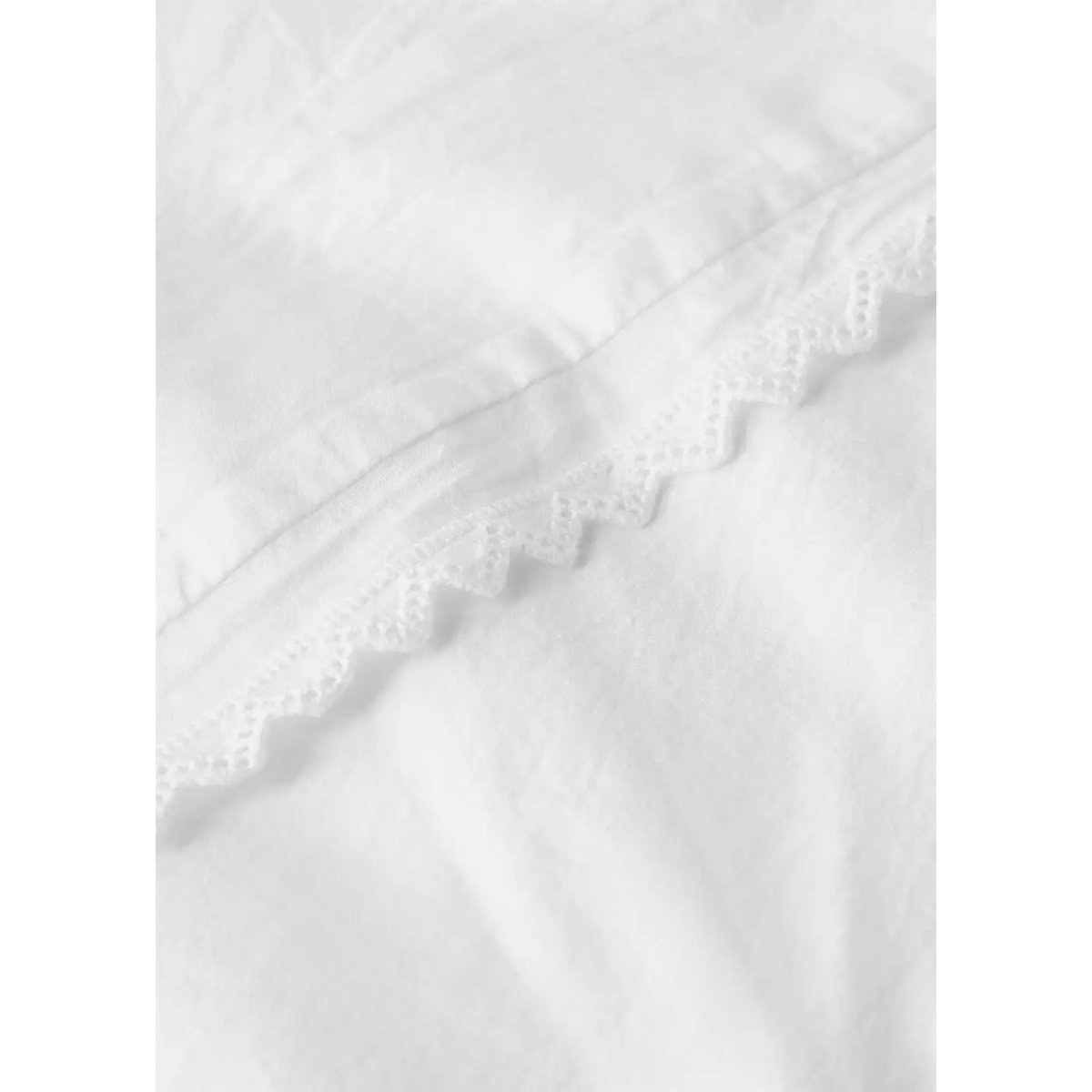 Housse de couette enfant percale garment-washed Lit 90 cm blanc, MANGO HOME