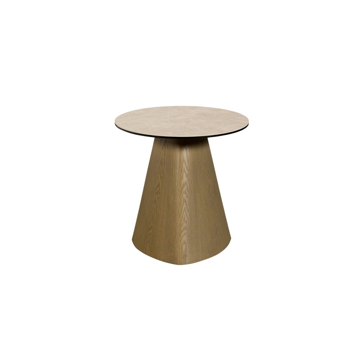 Bout de canapé design en céramique CALA beige, PIER IMPORT