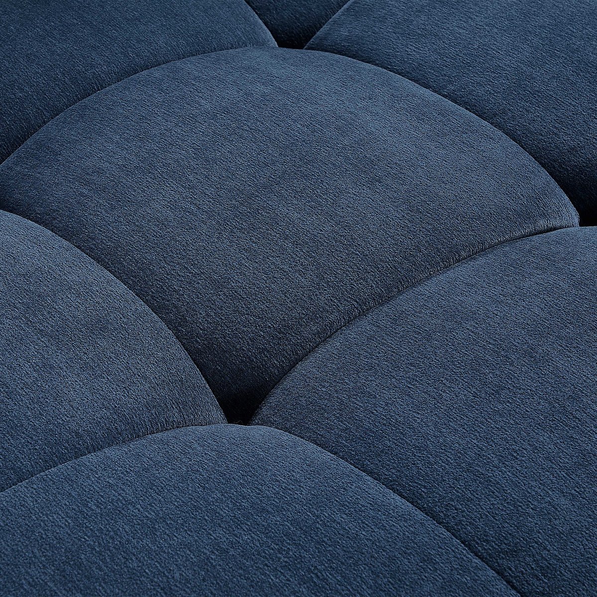 Canapé d'angle gauche en tissu ORIETO bleu, HABITAT