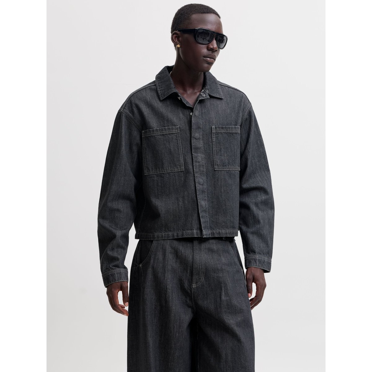 Surchemise grise - grey denim 1, JACK & JONES