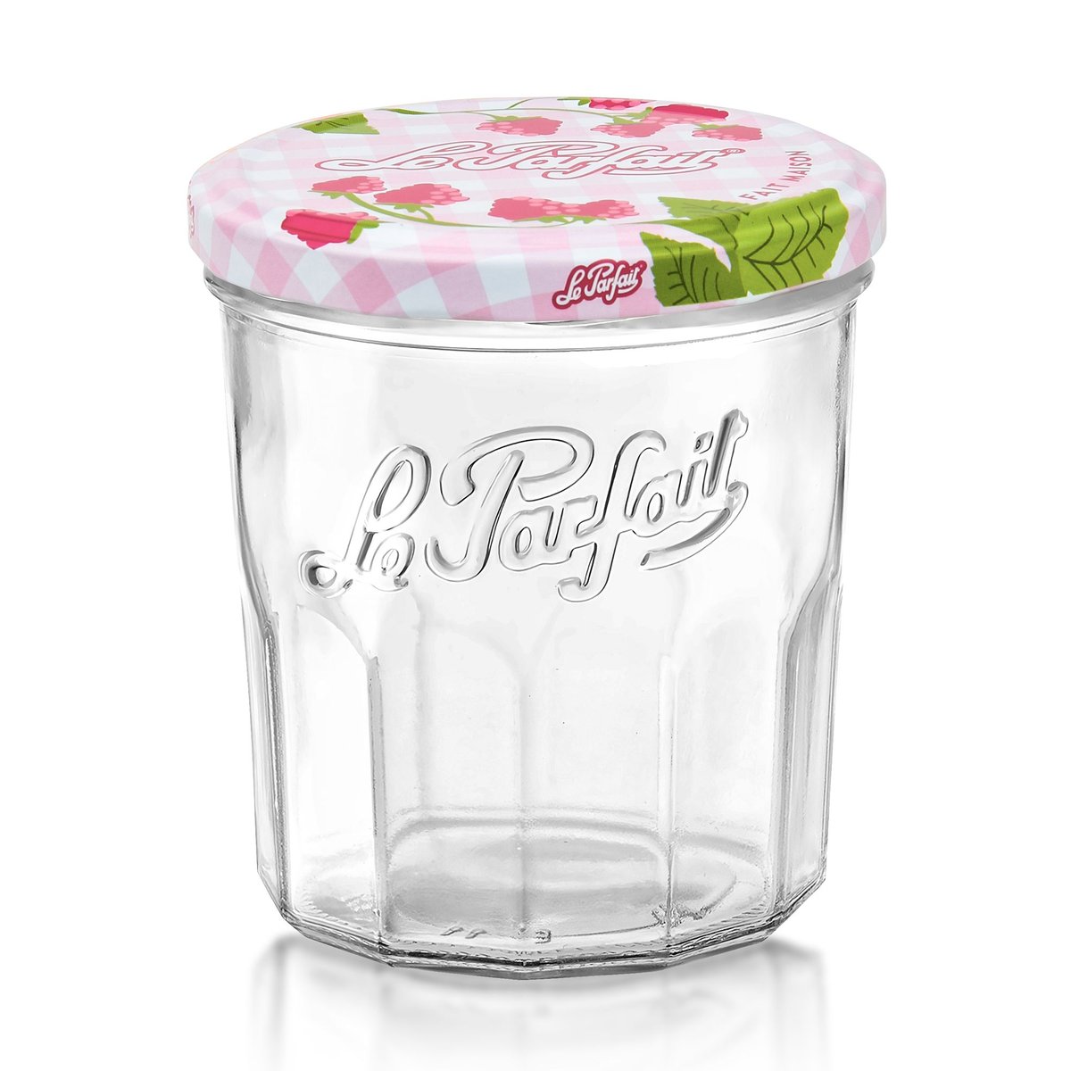 Lot de 6 confituriers en verre 324ml avec couvercle vissable transparent, LE PARFAIT