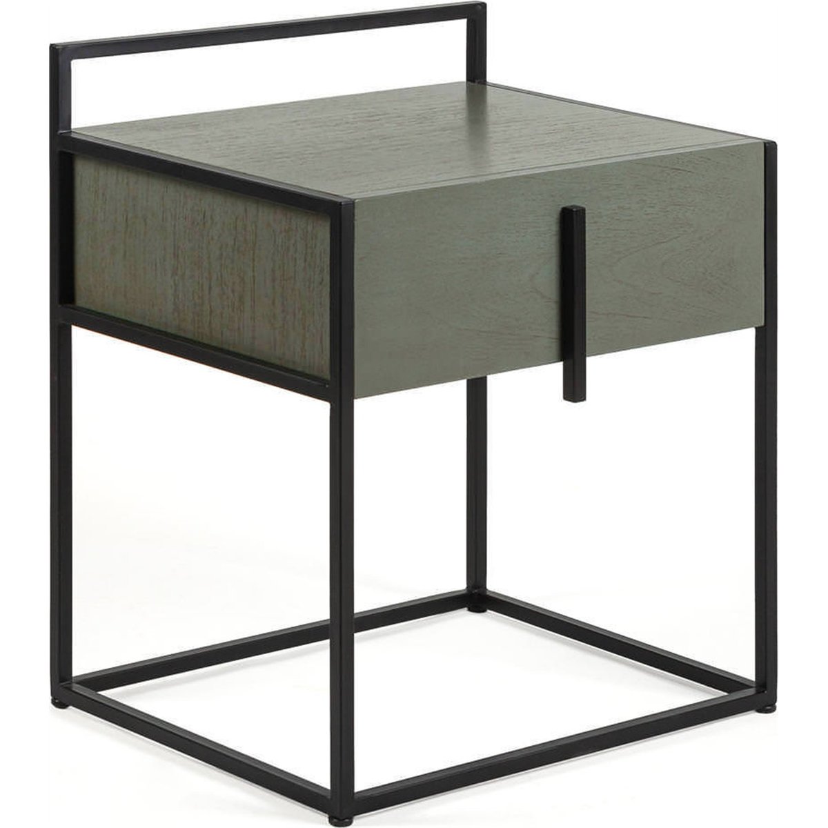 Table de chevet industrielle bois et métal gris et noir, RECOLLECTION