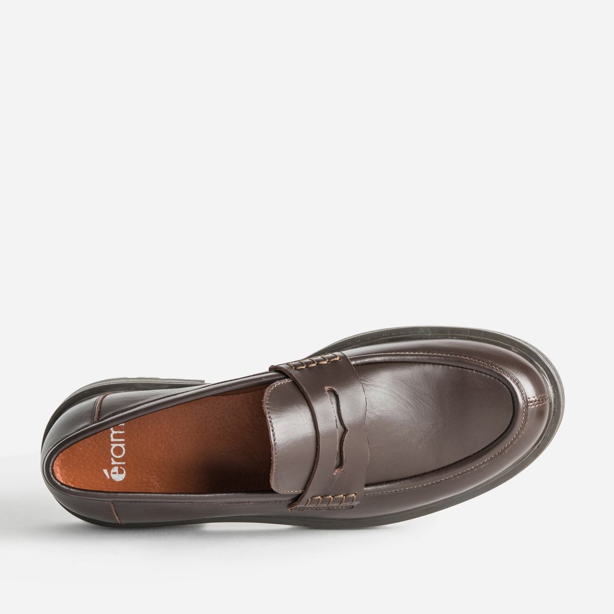 Derby en cuir GUERIC marron fonce, ERAM