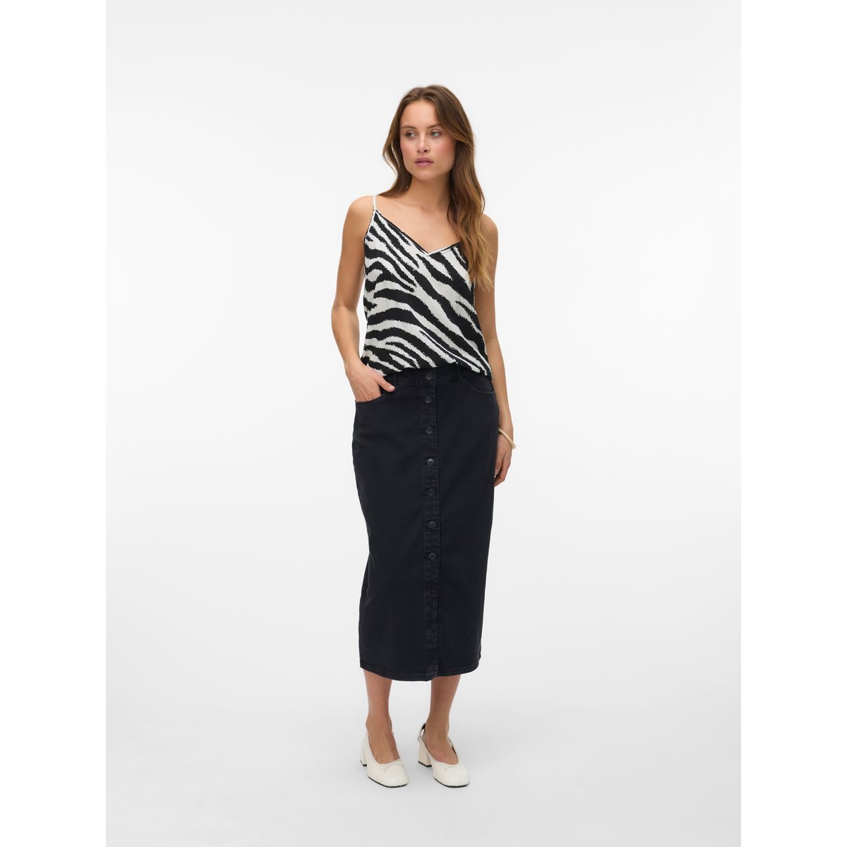 Jupe black denim, VERO MODA
