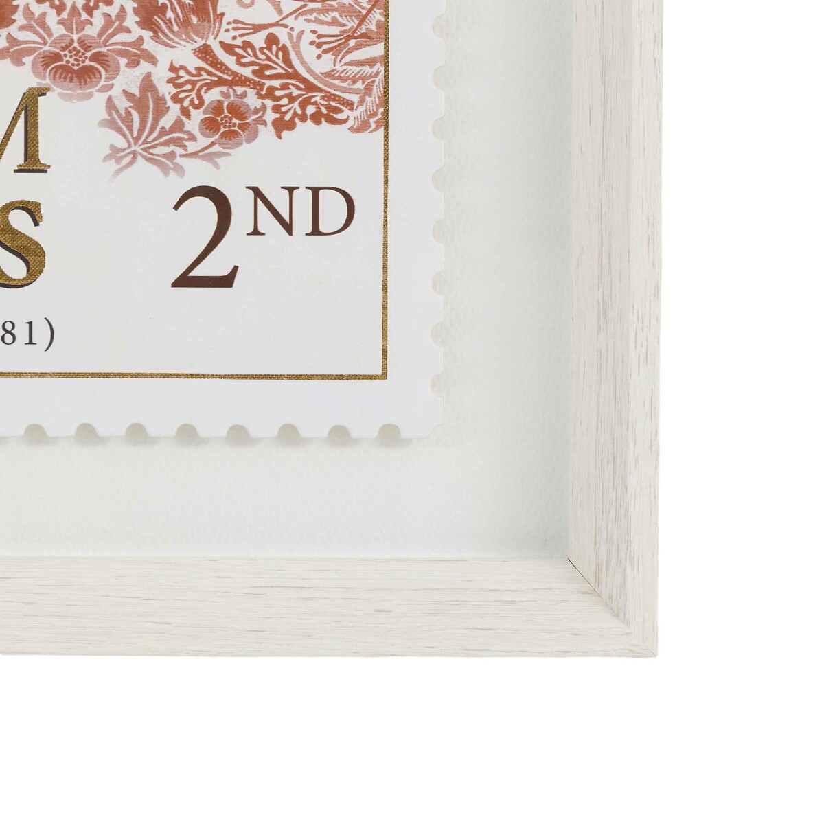 Set of 2 William Morris Stamp Red Framed Art red, ÉDITÉ