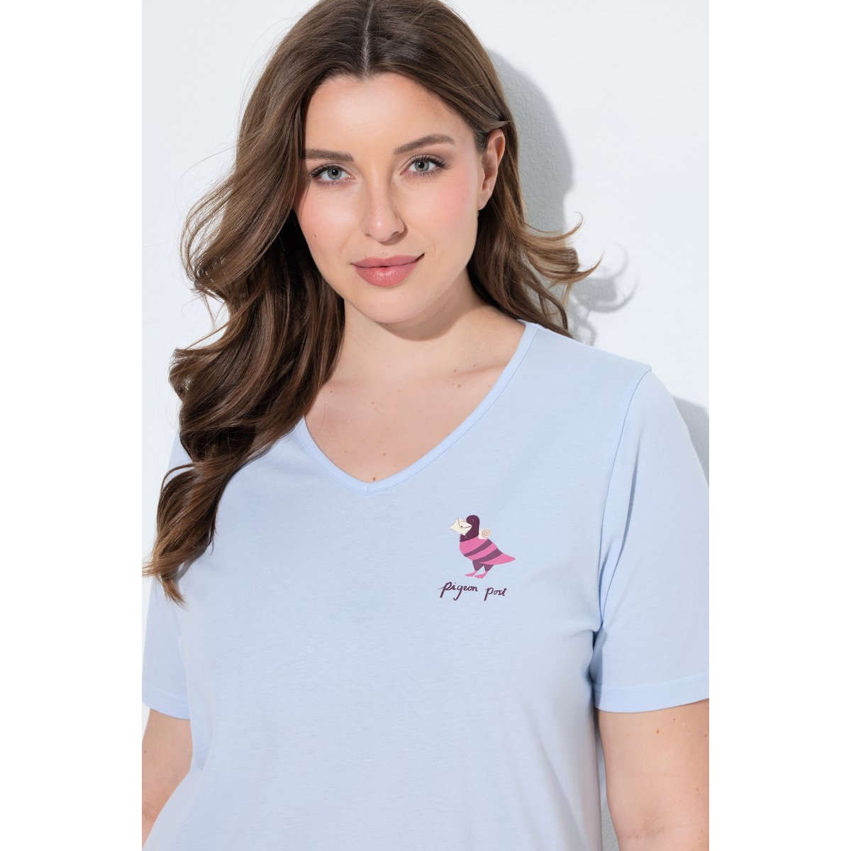 Chemise de nuit / grand T-shirt bleu clair, ULLA POPKEN