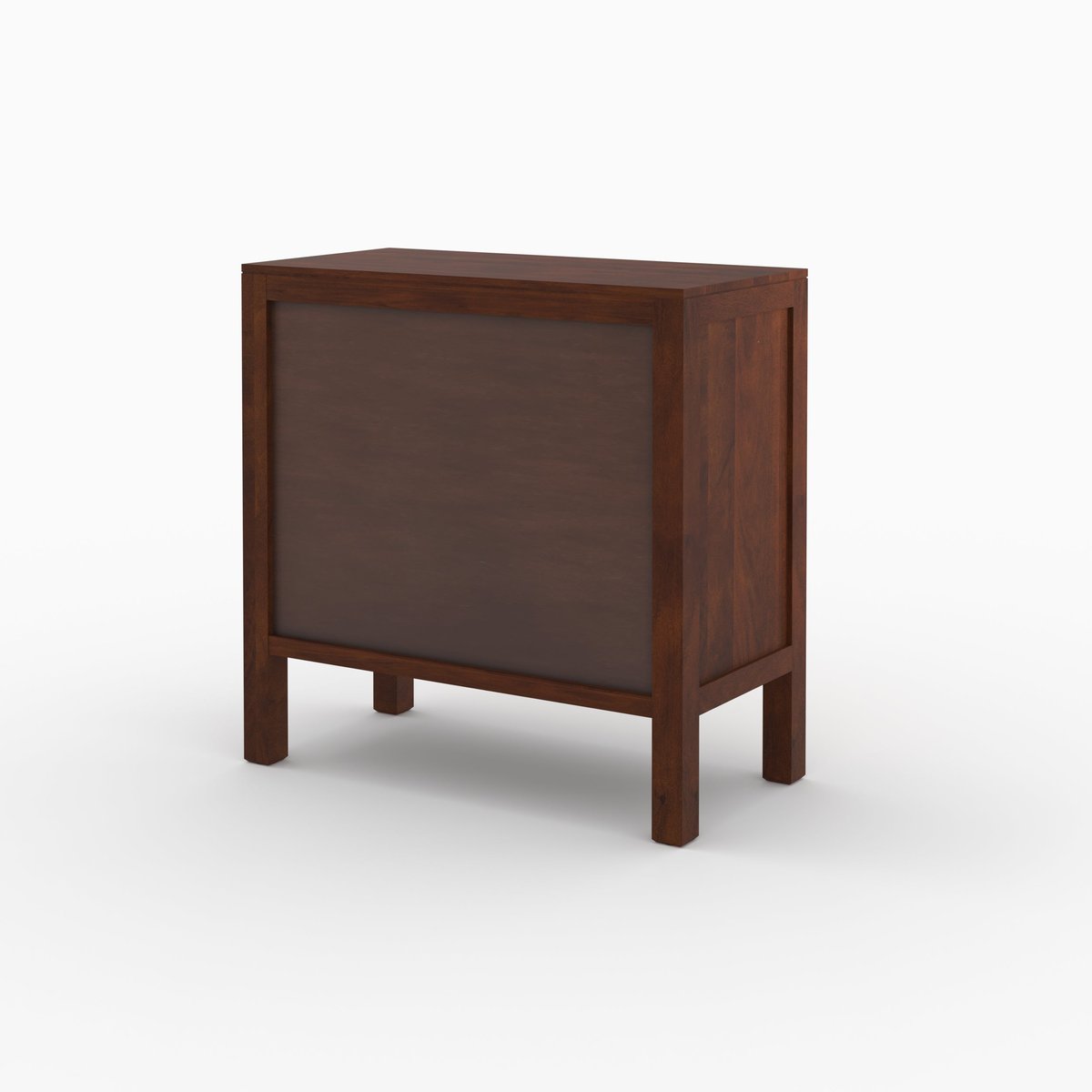 Commode en bois de manguier et cannage - TIKI marron foncé, MAISON PAVANE