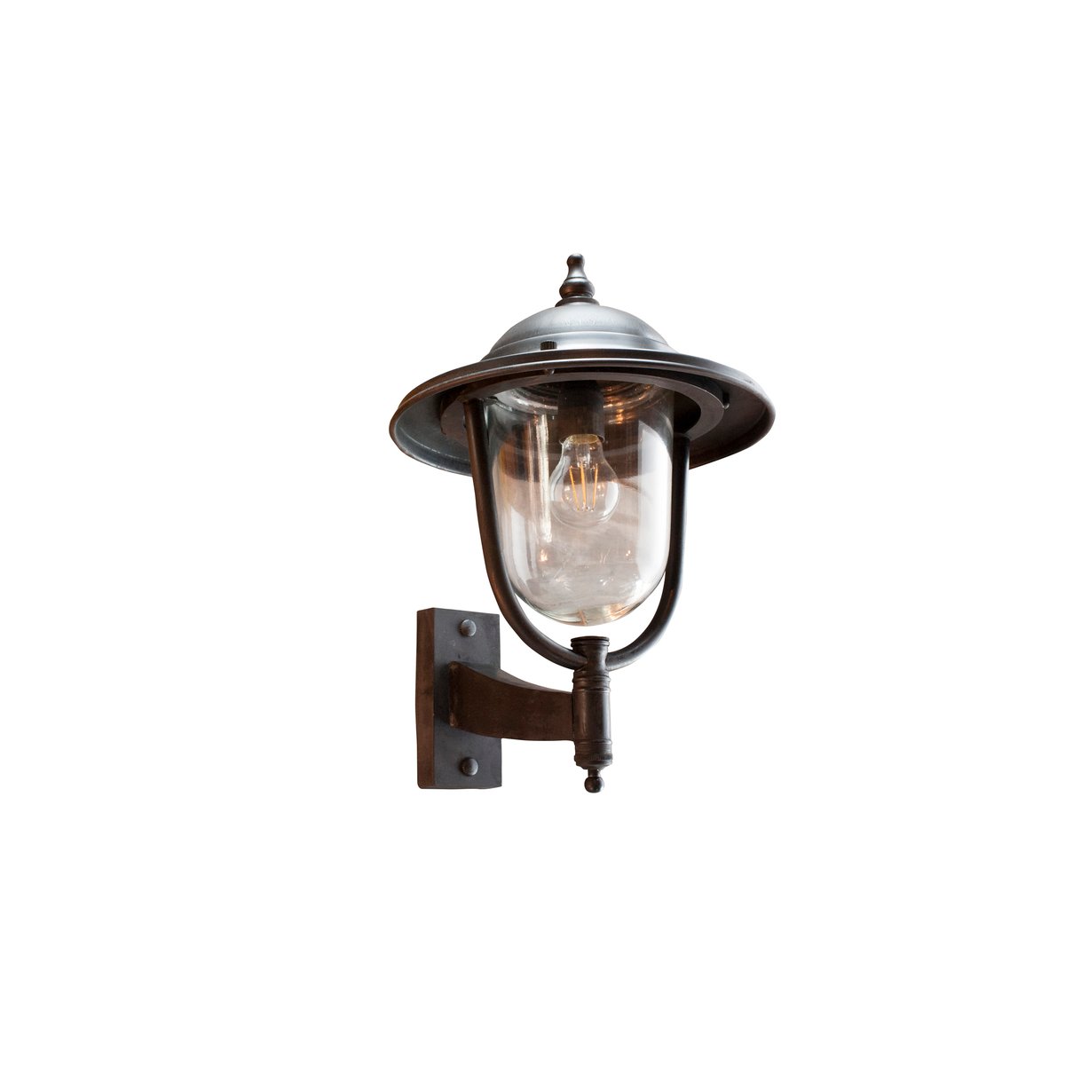 Lampadaire mural extérieur en laiton LIZURET gris anthracite, PRODUIT INTERIEUR BRUT