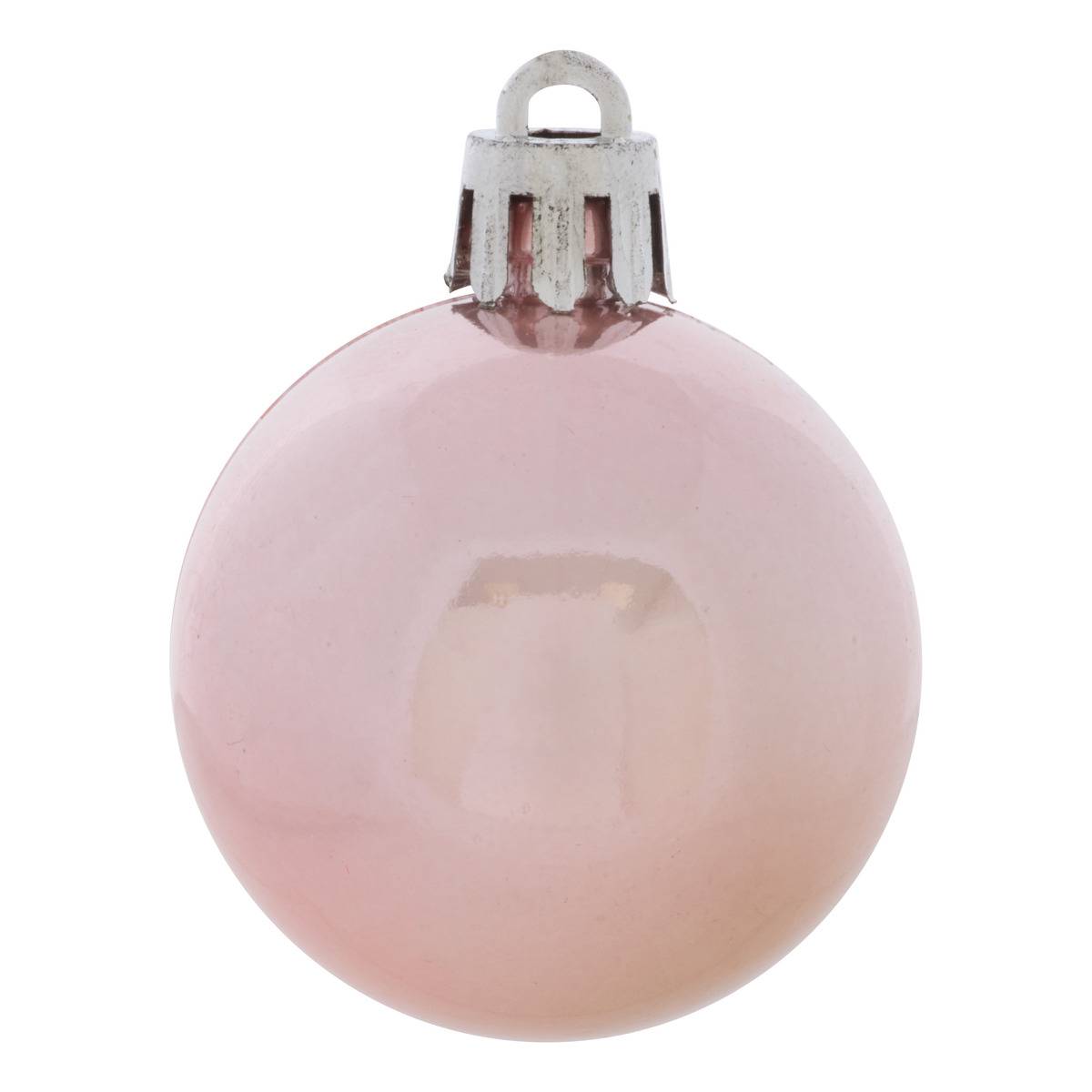 Lot de 24 boules de Noël en plastique pastel brillant D. 40 mm multicolore, FEERIC LIGHTS & CHRISTMAS