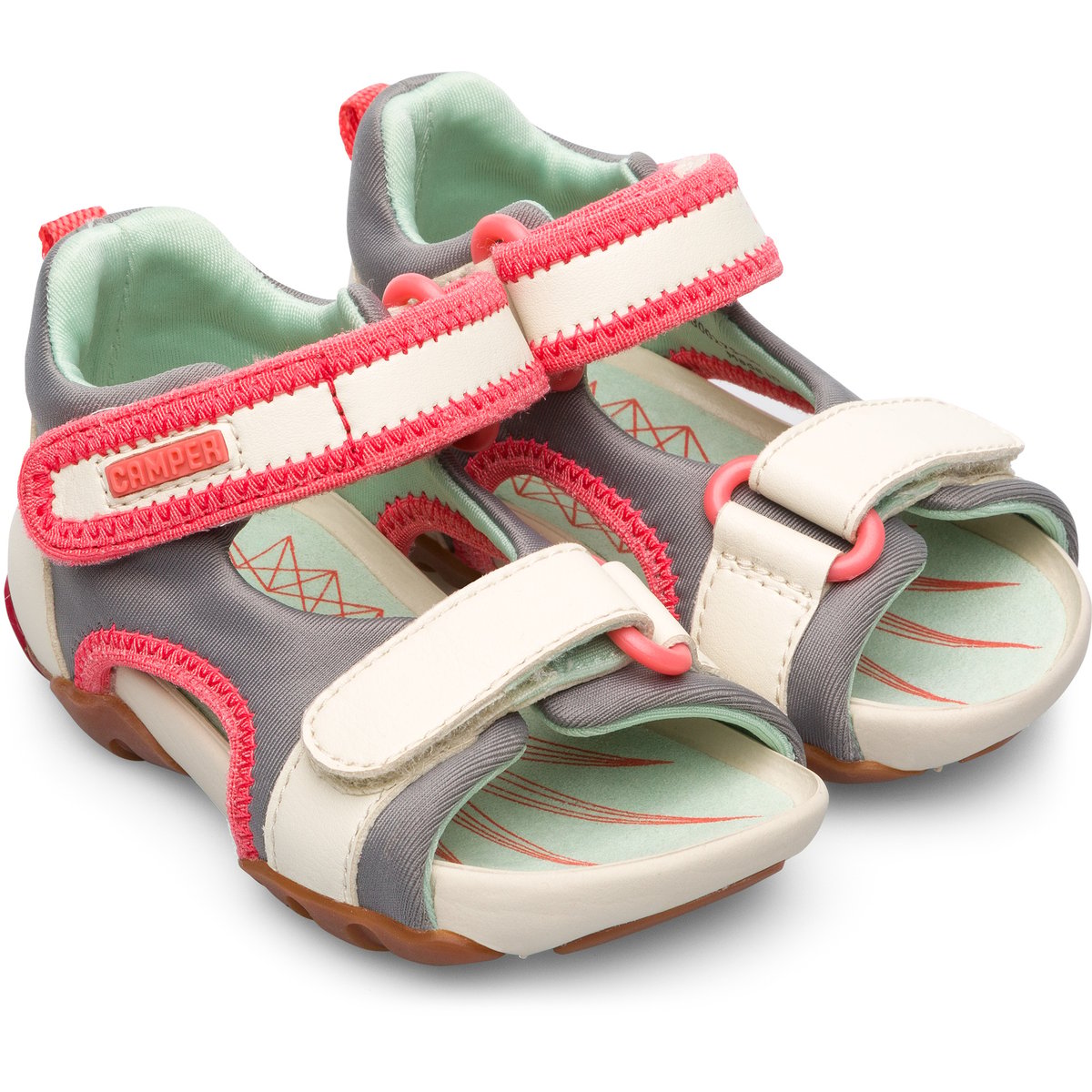 Sandales OUS FW blanc/rose/gris, CAMPER