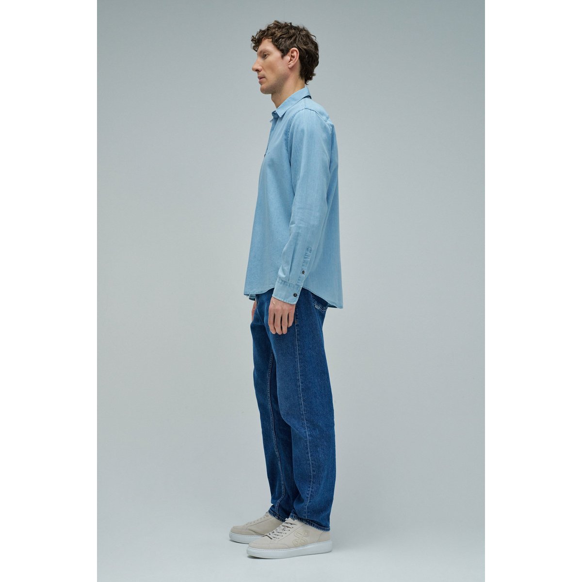 CHEMISE EN DENIM LÉGER bleu cobalt, SALSA JEANS