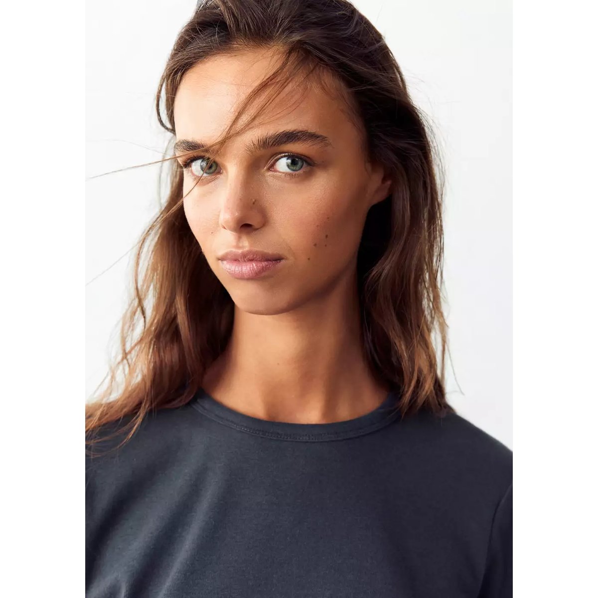 T-shirt manches courtes gris anthracite, MANGO TEEN