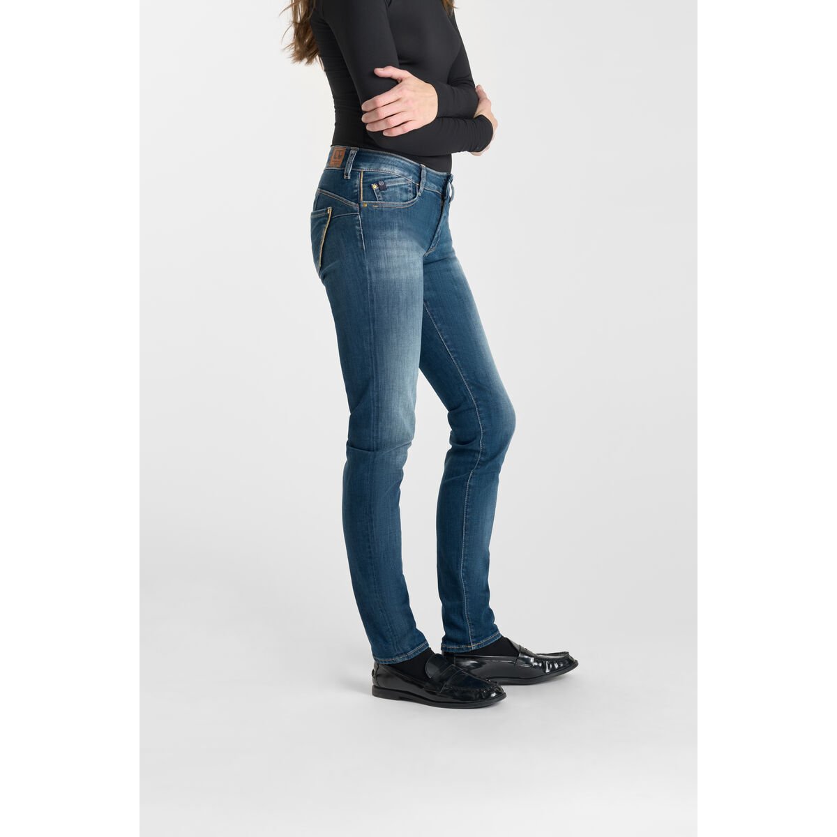 Jeans push-up slim PULP, longueur 34 blue, LE TEMPS DES CERISES