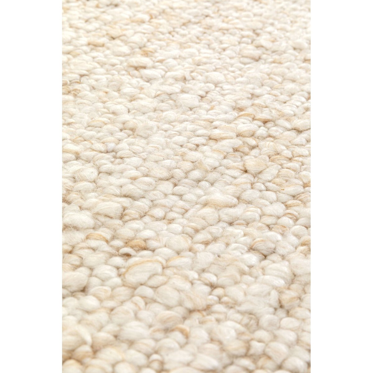 Tapis rond en polyester bouclé, BOUCARA beige, KARE DESIGN