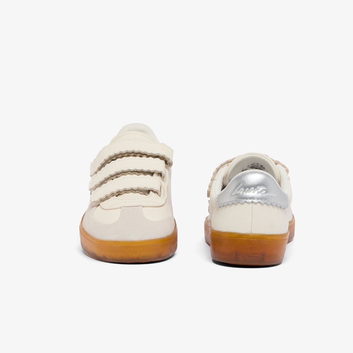 Sneakers Baseshot Pro Strap femme en cuir beige-40f, LACOSTE