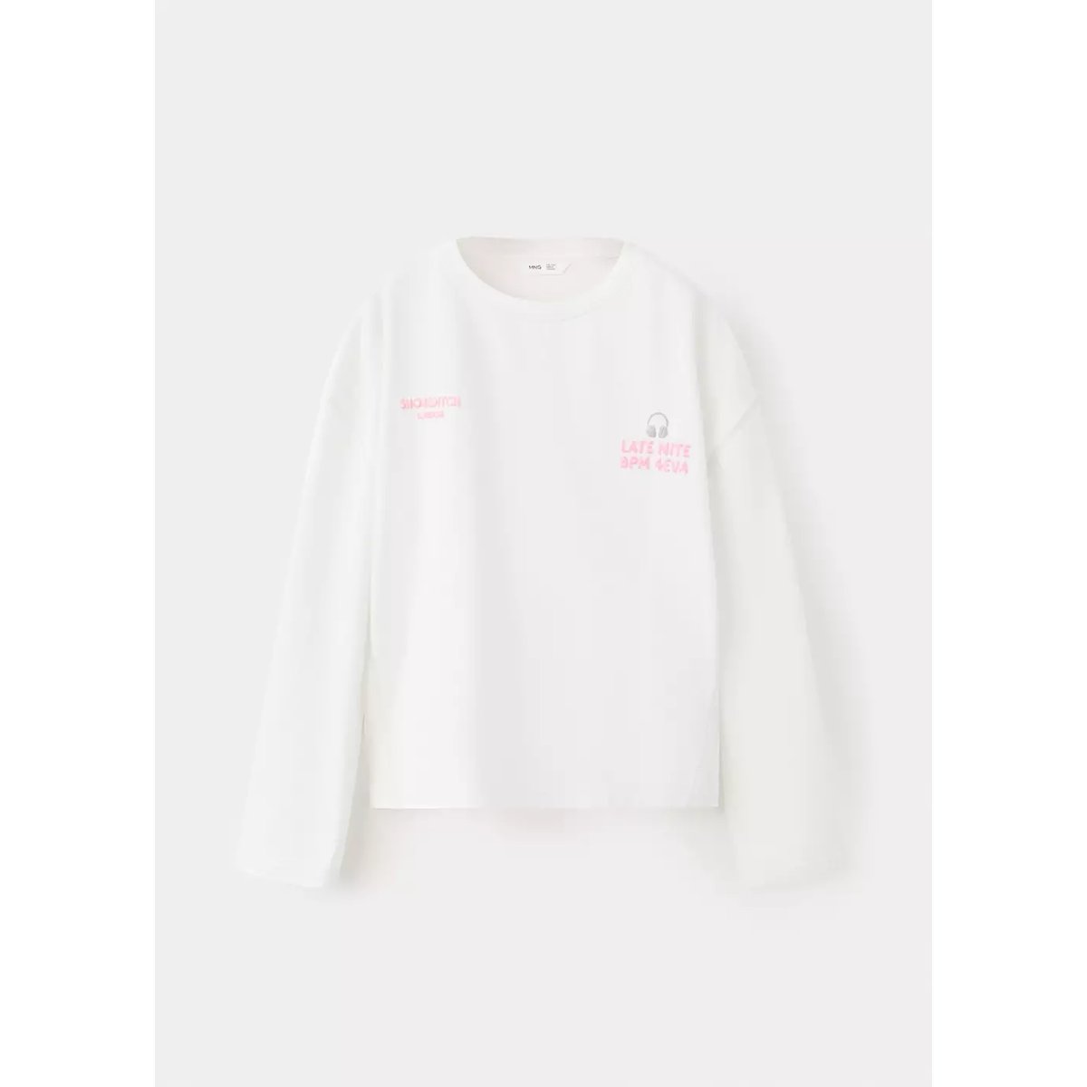 T-shirt en coton imprimé blanc cassé, MANGO KIDS