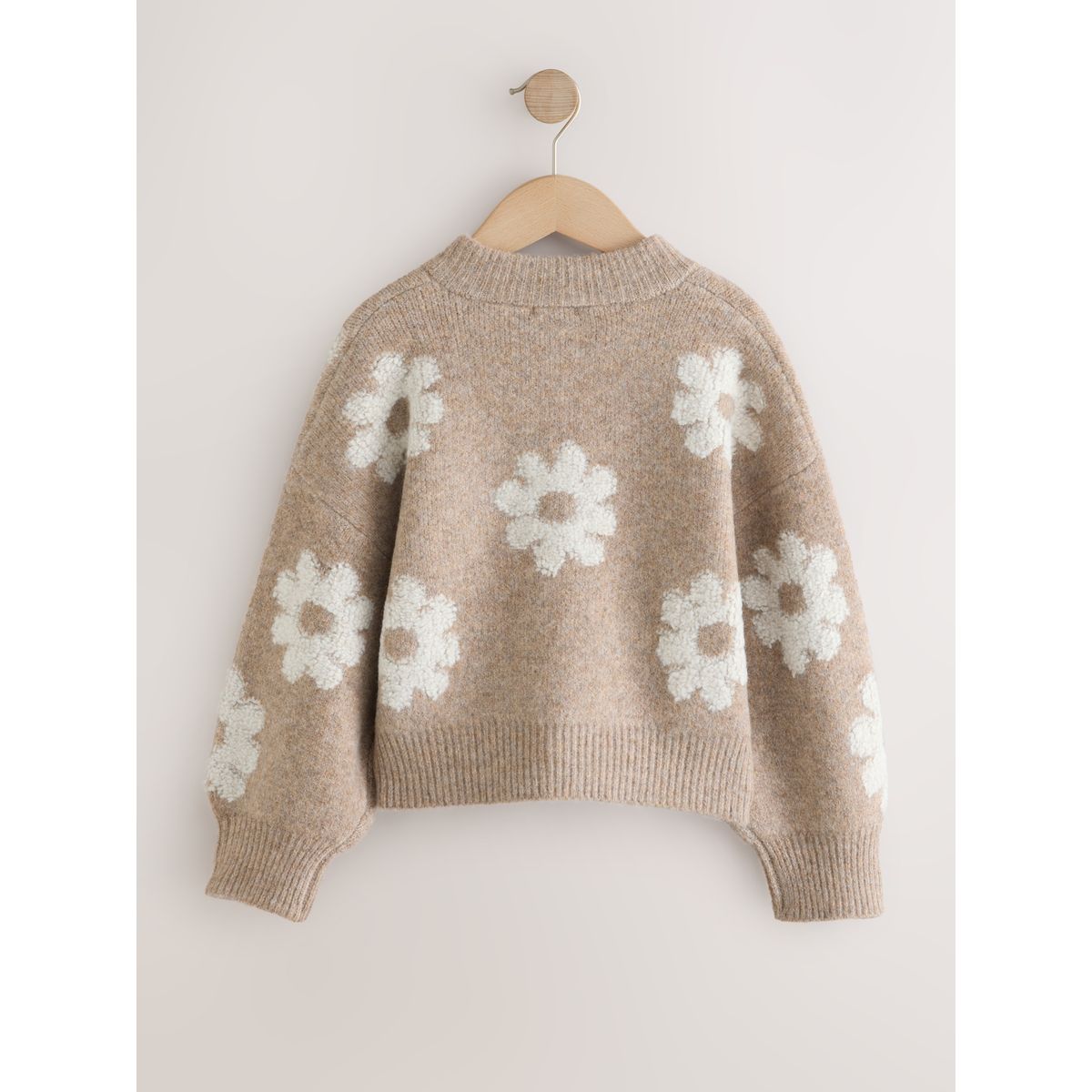 Cardigan zippé marguerite neutre, NEXT