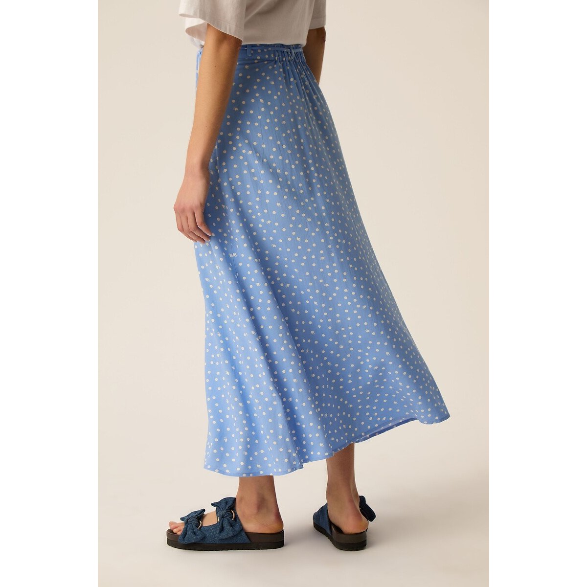 Midirok met stippen, ELIZETTA gestipt blauw, DES PETITS HAUTS