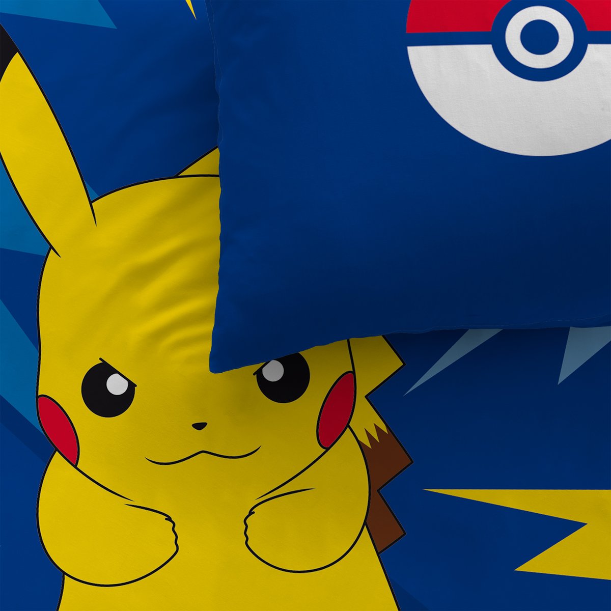 Parure de lit imprimée 100% coton, SPIKE bleu, POKEMON