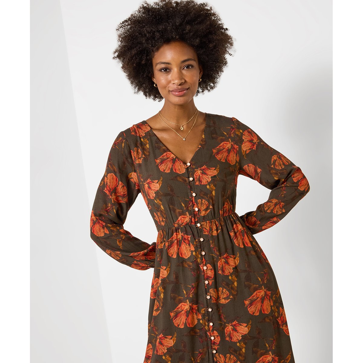 Robe Longue Boutonnée Eden vert, JOE BROWNS