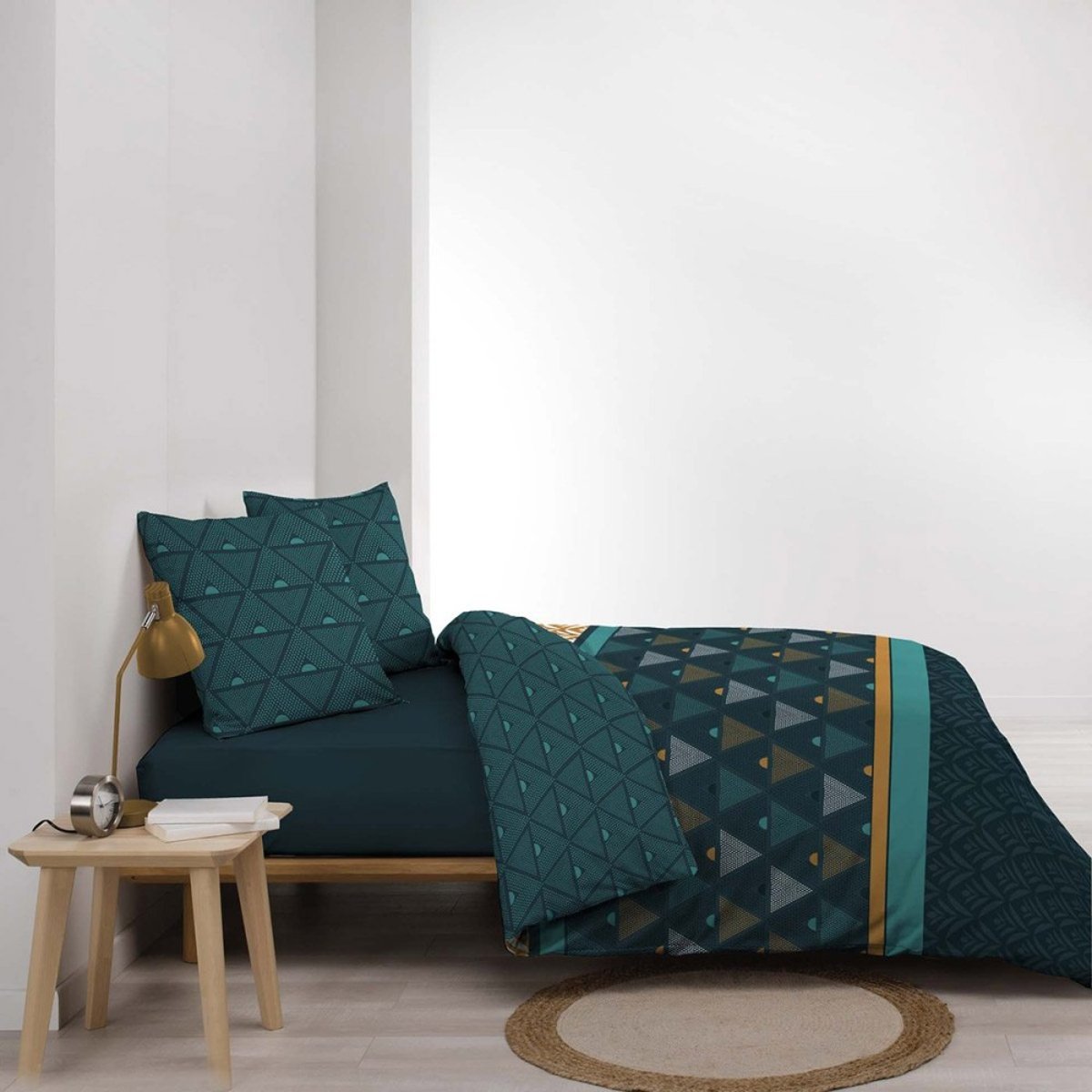 Housse de couette 240x220 + 2 taies Triade microfibre vert, DECORATIE