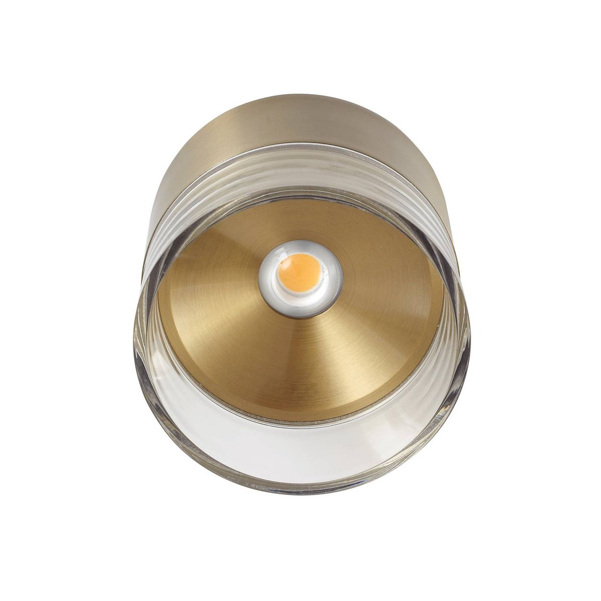 Plafonnier en aluminium moderneLED, Dalila or, transparent, LINDBY