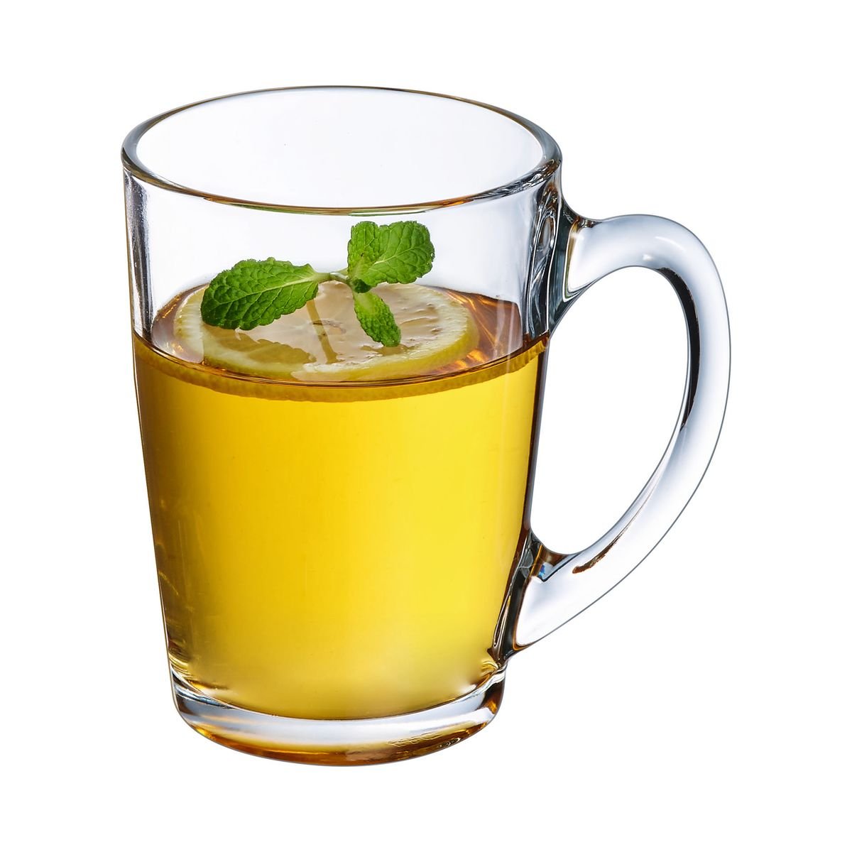 6 mugs en verre transparents 32 cl -NEW MORNING transparent, LUMINARC