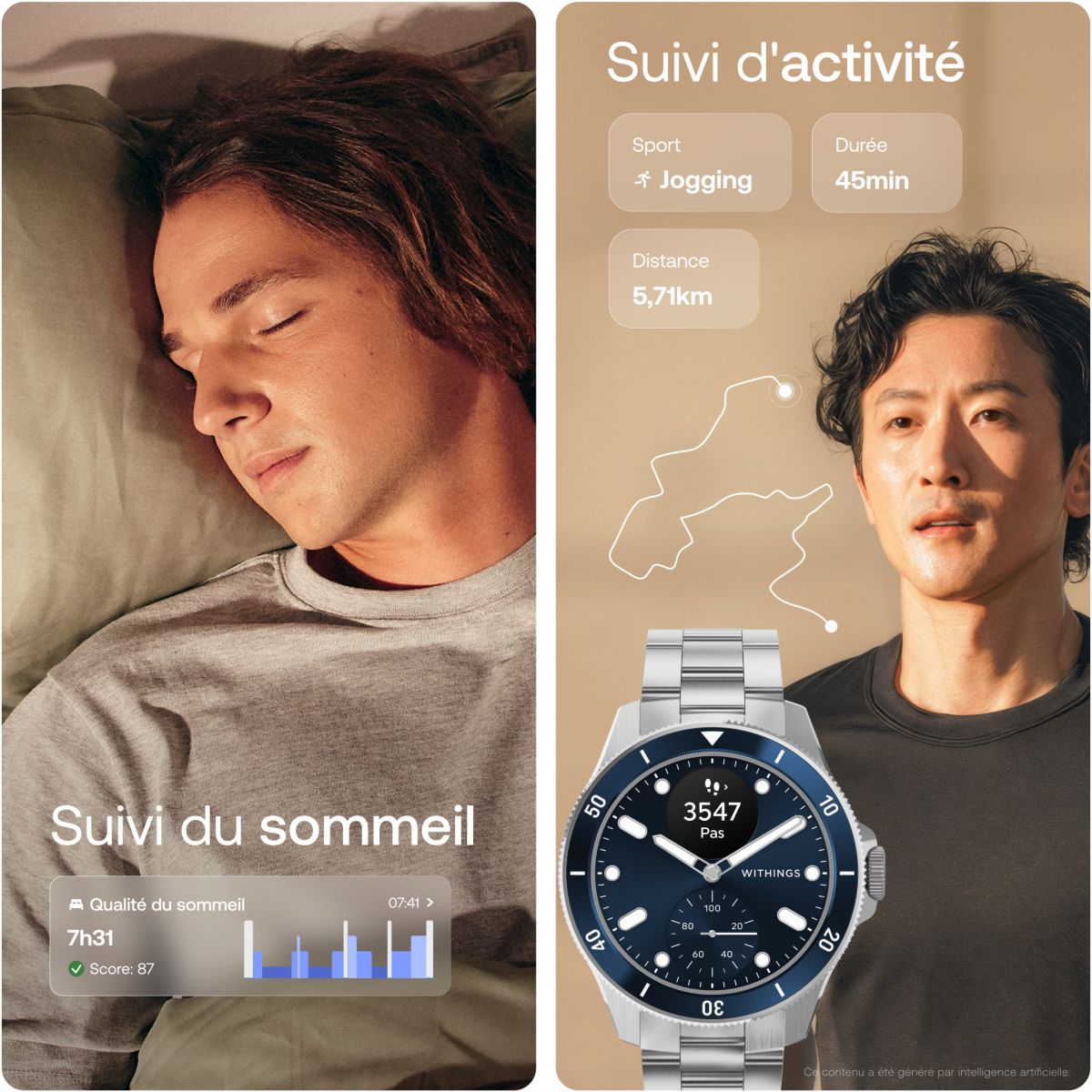 Montre santé Scanwatch Nova Bleue bleu, WITHINGS