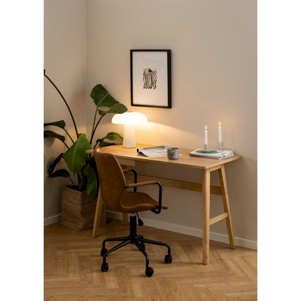 Bureau scandinave en chêne avec tiroir chêne naturel, RECOLLECTION