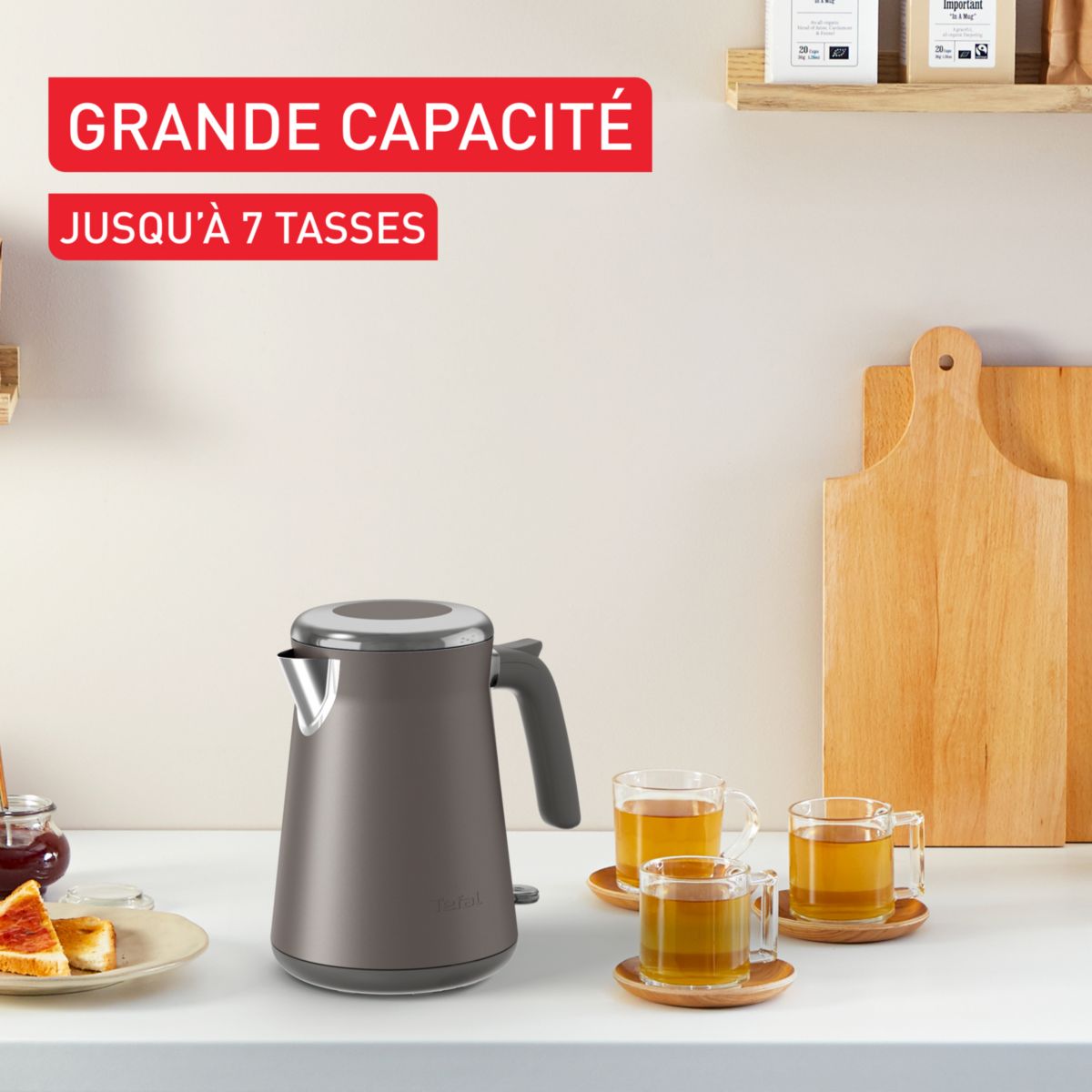 Bouilloire Collection KI666EE0 couleur unique, TEFAL