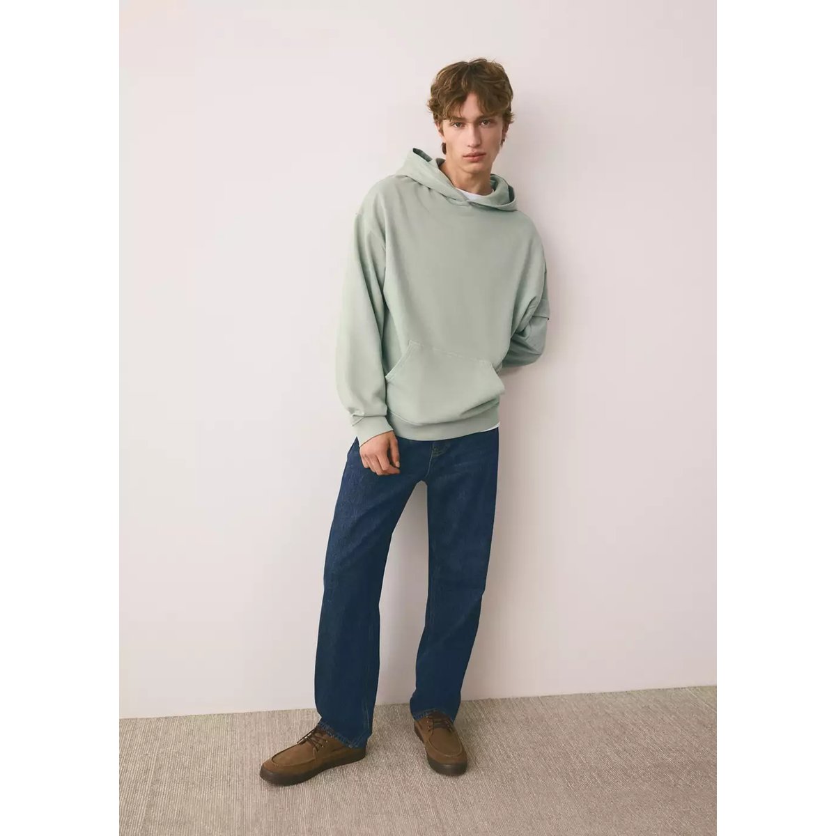 Sweat cargo en coton vert menthe, MANGO TEEN