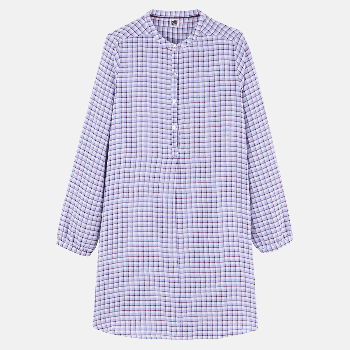Camisón de gasa de algodón, Signature MARGOT cuadros, LA REDOUTE COLLECTIONS