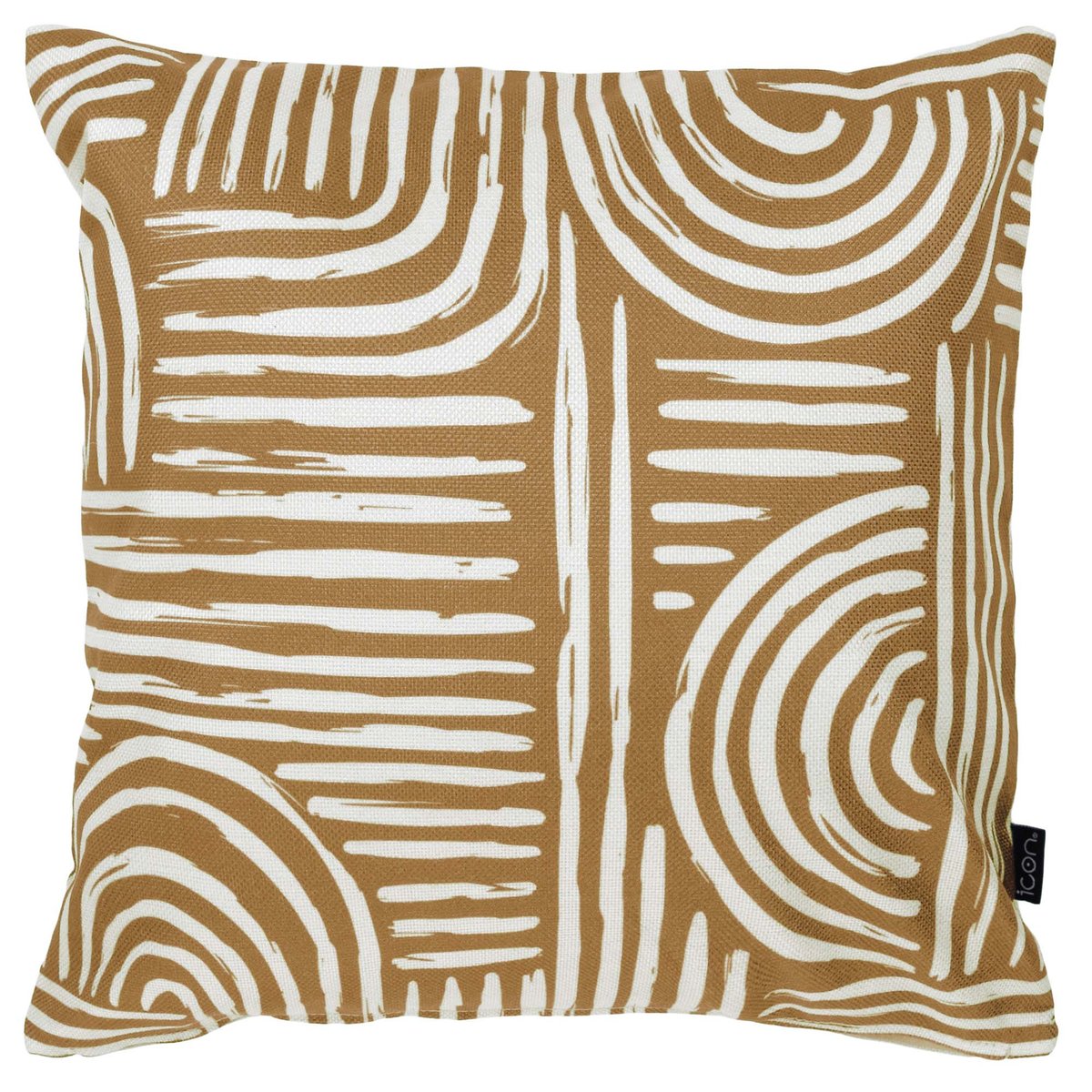 Lot de 4 coussins d'intérieur et d'extérieur Oeko-Tex®  - KYOTO marron, ICON