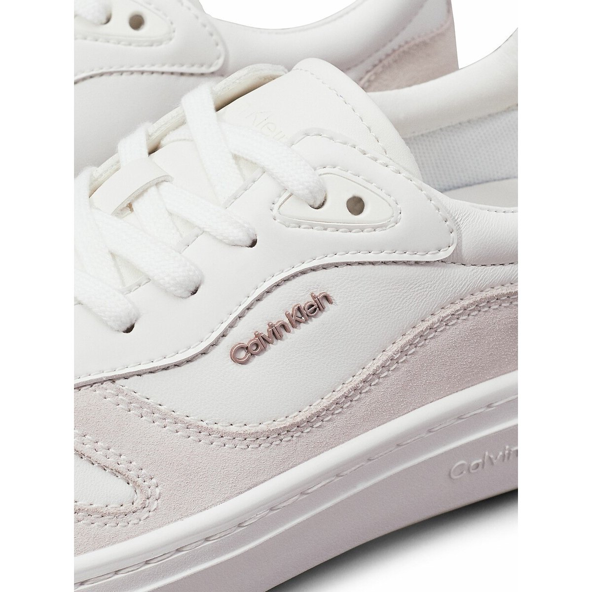 Cupsole Lace Up W/ML Mix M Trainers in Leather white, CALVIN KLEIN JEANS