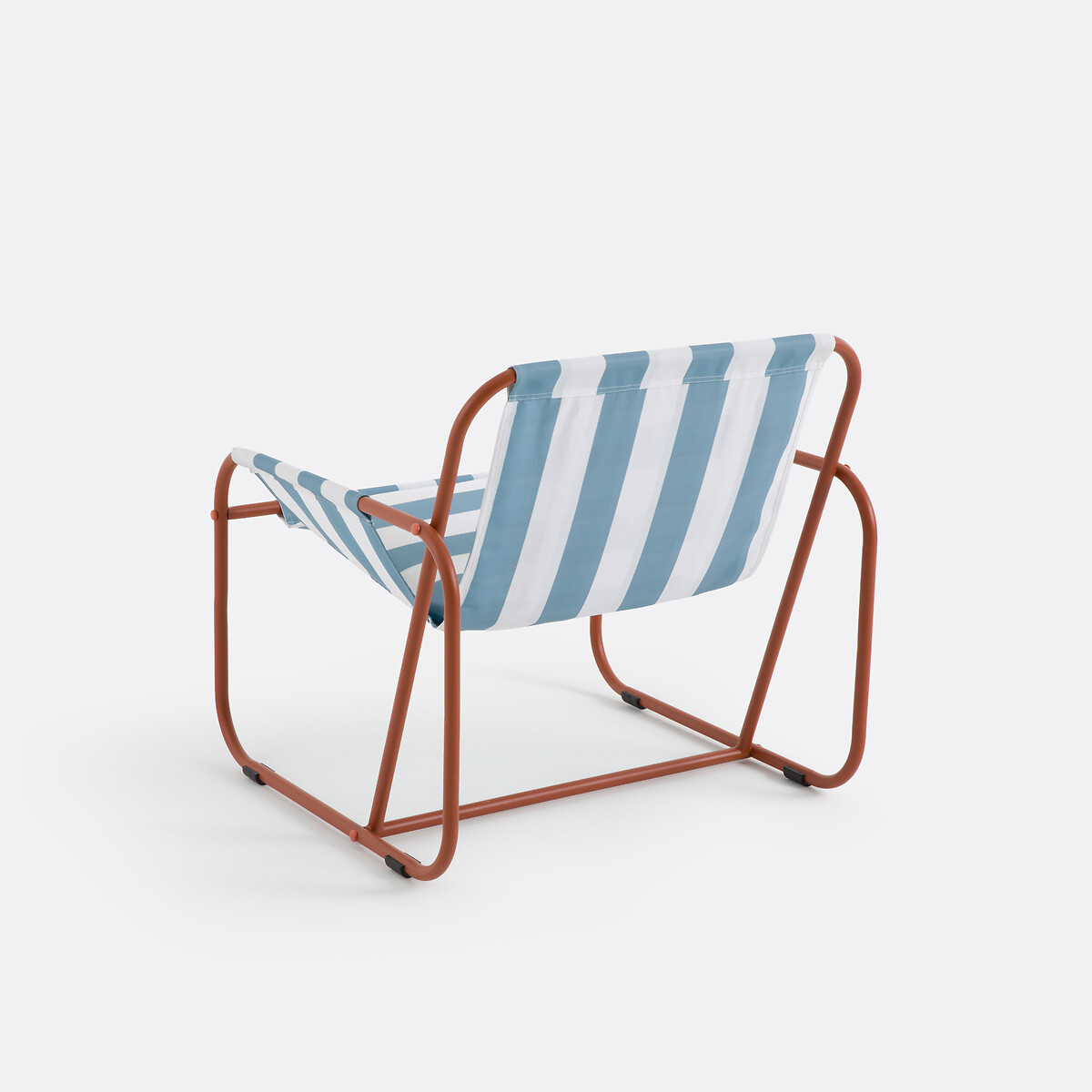 Fauteuil de jardin, en métal acier et toile rayée, Zilly rayé bleu, LA REDOUTE INTERIEURS