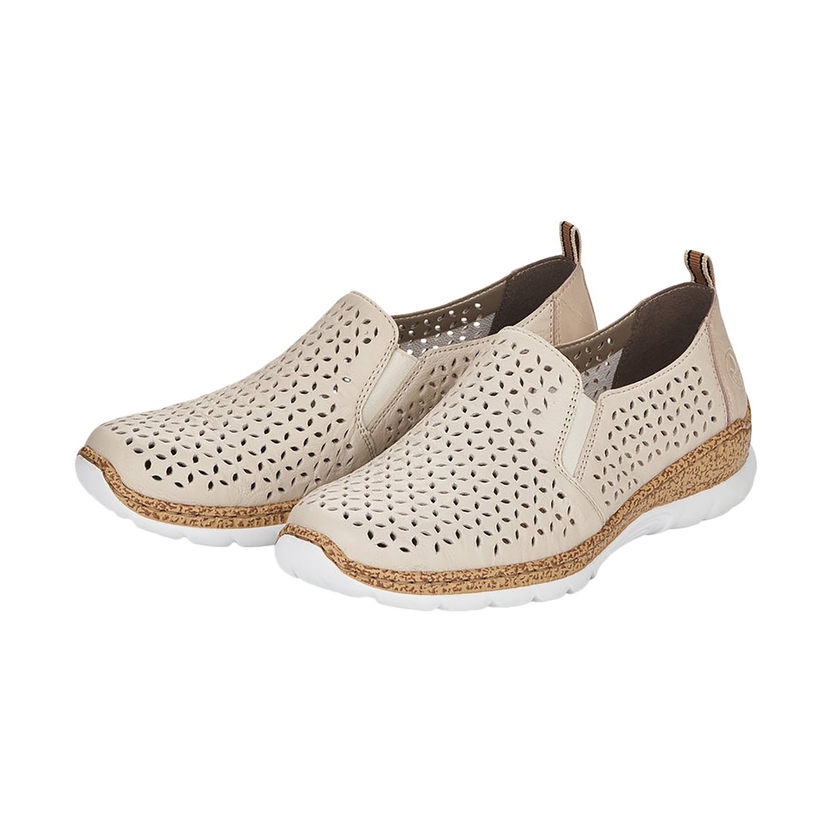 Basket Basse Cuir Massa beige, RIEKER
