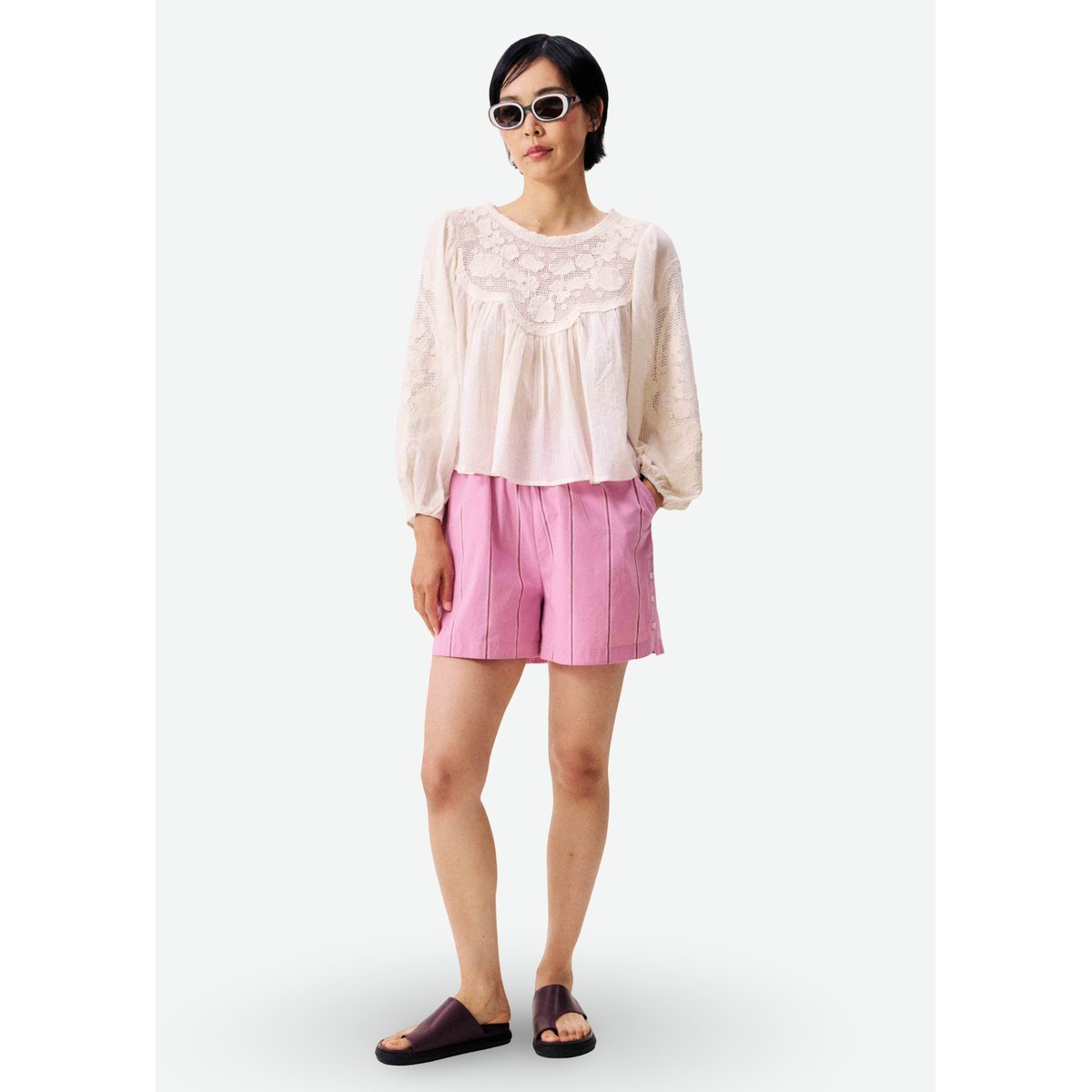 Blouse ACASTE beige crème, FRNCH