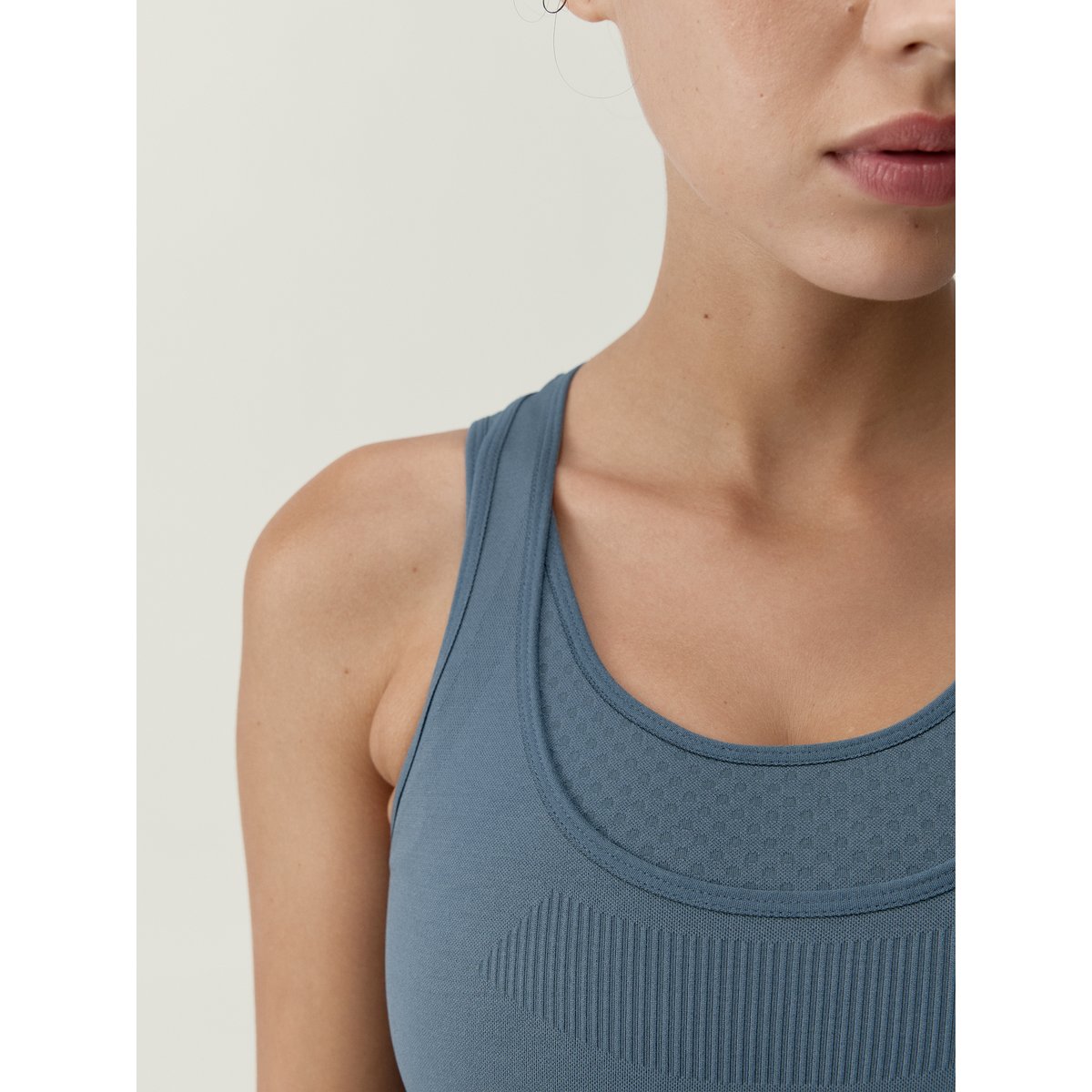 Brassière de sport femme Nina maintien élevé coussinets amovibles bleu ardoise foncé, BORN