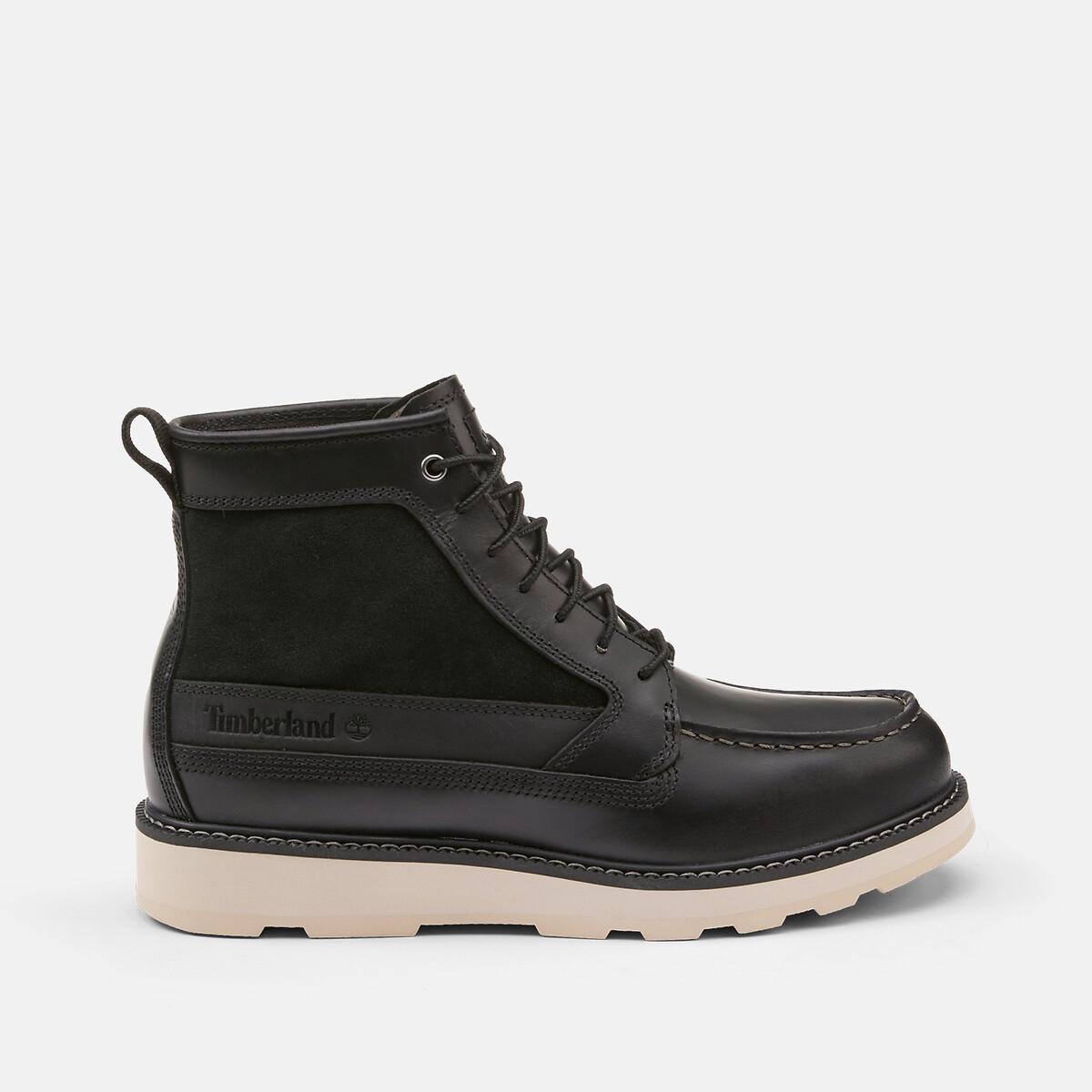Bottines à lacets en cuir BRITTON MILLS MID LACE noir, TIMBERLAND