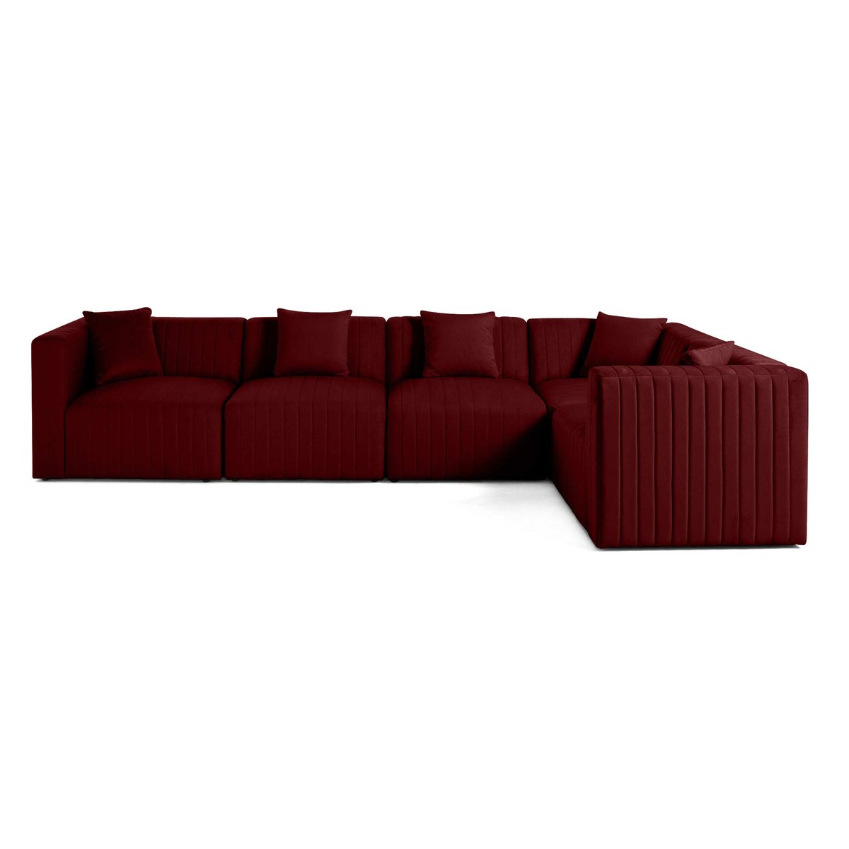 Canapé d'Angle réversible 6 places - NOVA rouge, BEST MOBILIER