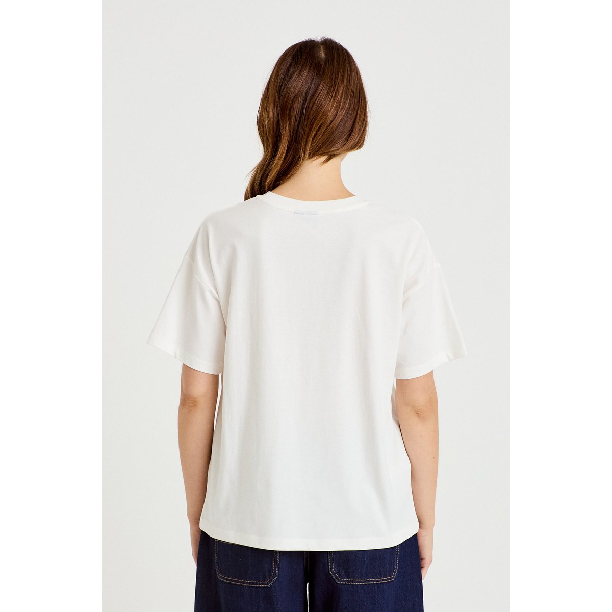 T-shirt oversize manches courtes ecru, CACHE CACHE