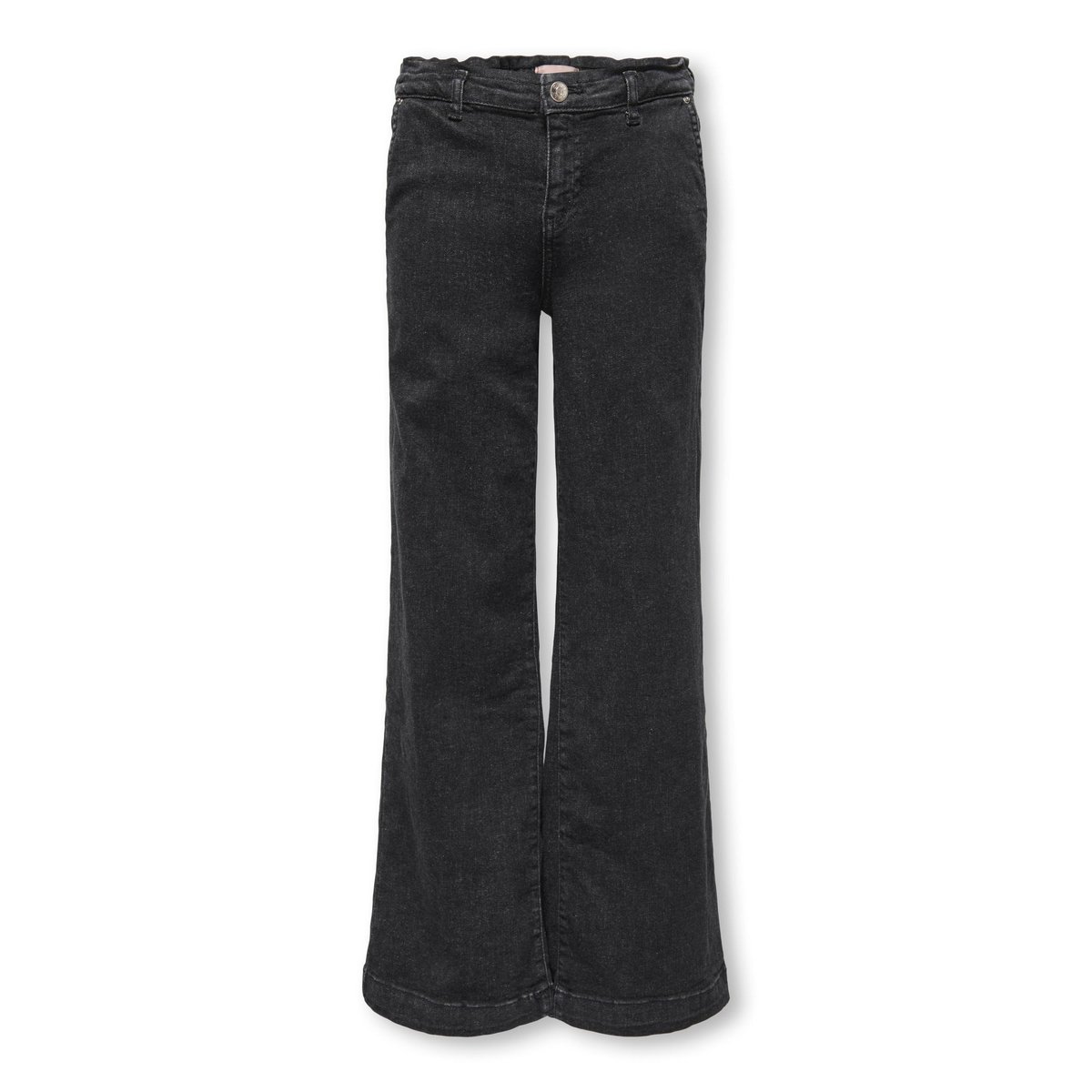 Jean À Jambe Large black denim 1, KIDS ONLY