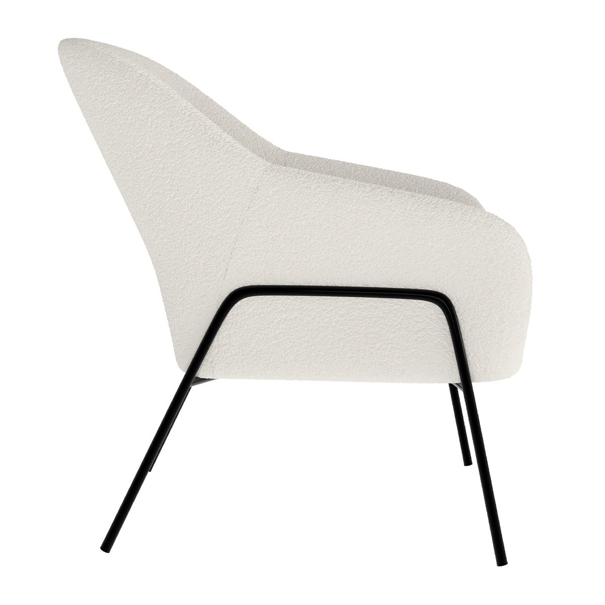 Fauteuil effet laine bouclette - AUBIN blanc, MAISON PAVANE
