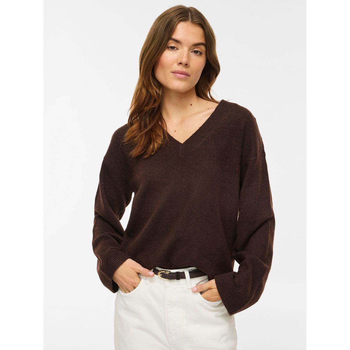 Pull En Maille marron - coffee bean1, VILA