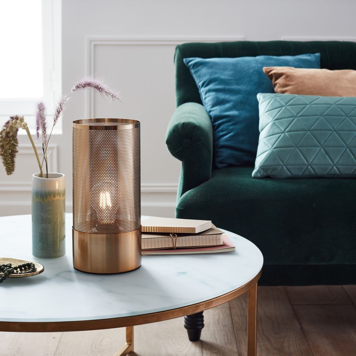 Lampe    GRACIAN laiton poli, BRILLIANT