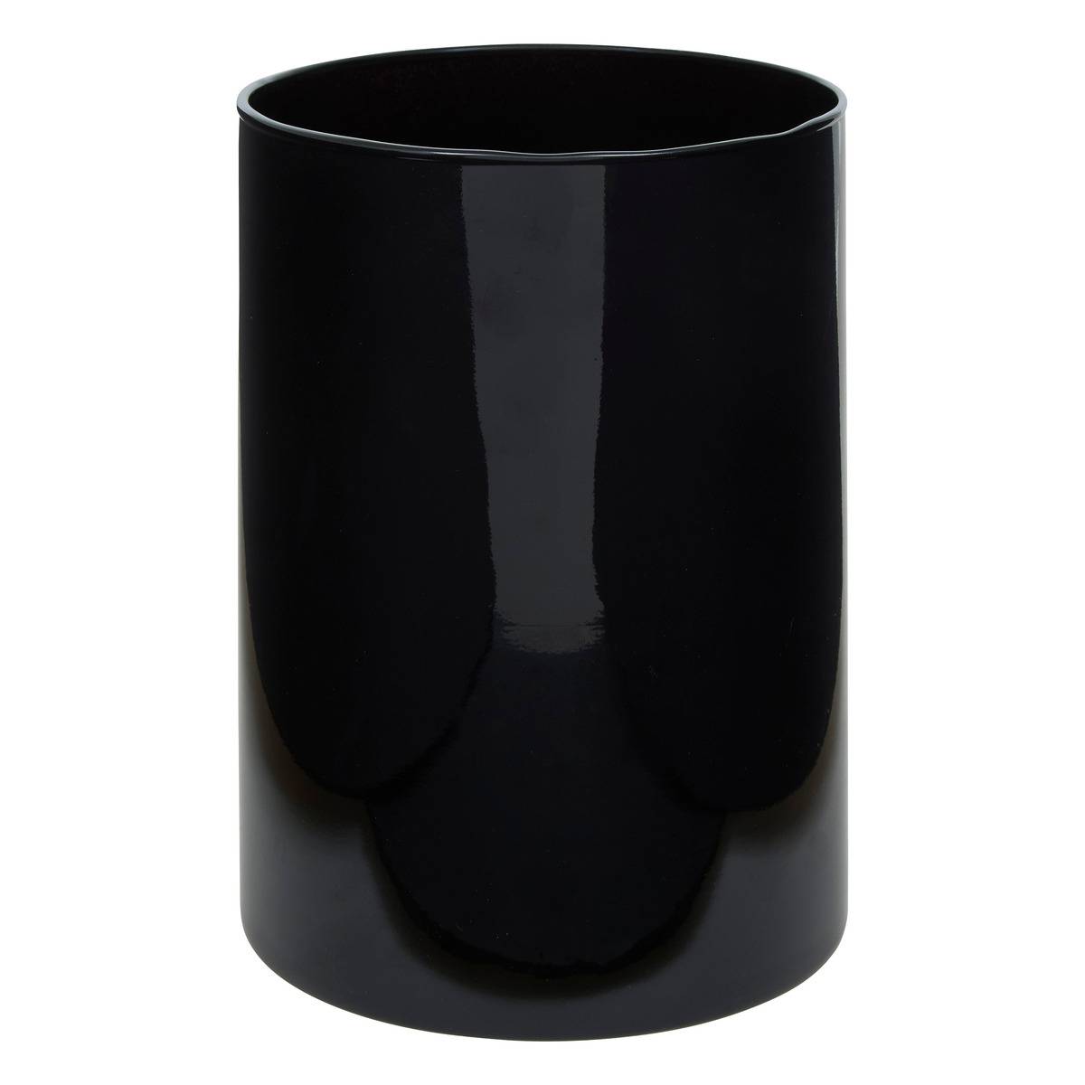 Vase cylindrique en verre LIDY noir, ATMOSPHERA