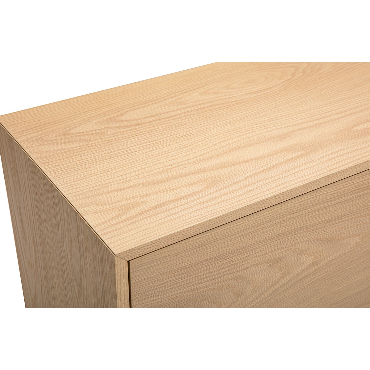 Buffet scandinave en bois clair 2 portes L120 cm SID couleur unique, MILIBOO