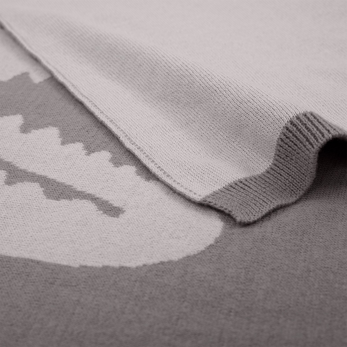 Plaid en coton, L REFLET gris, LACOSTE HOME